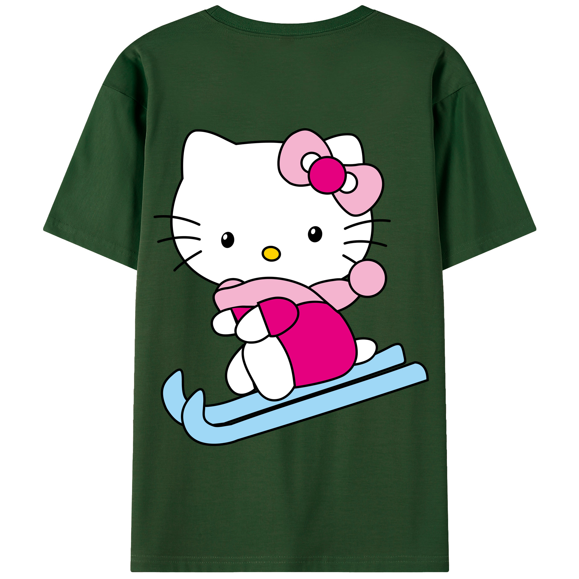 （画像用） Hello Kitty ハローキティ 綿100％半袖Tシャツ（背面プリント）